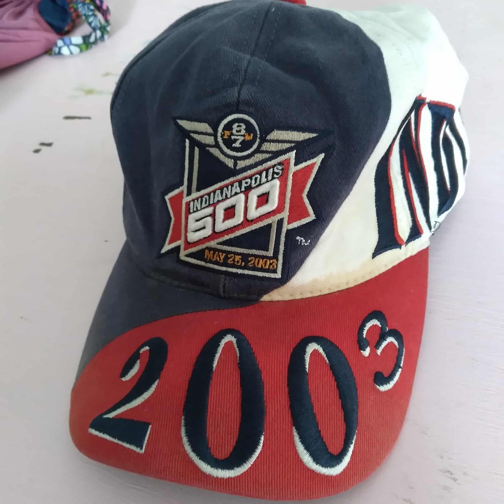 2003 Vintage Racing Indianapolis Indy 500 Race Hat Embroidered Logo Worn Racecar